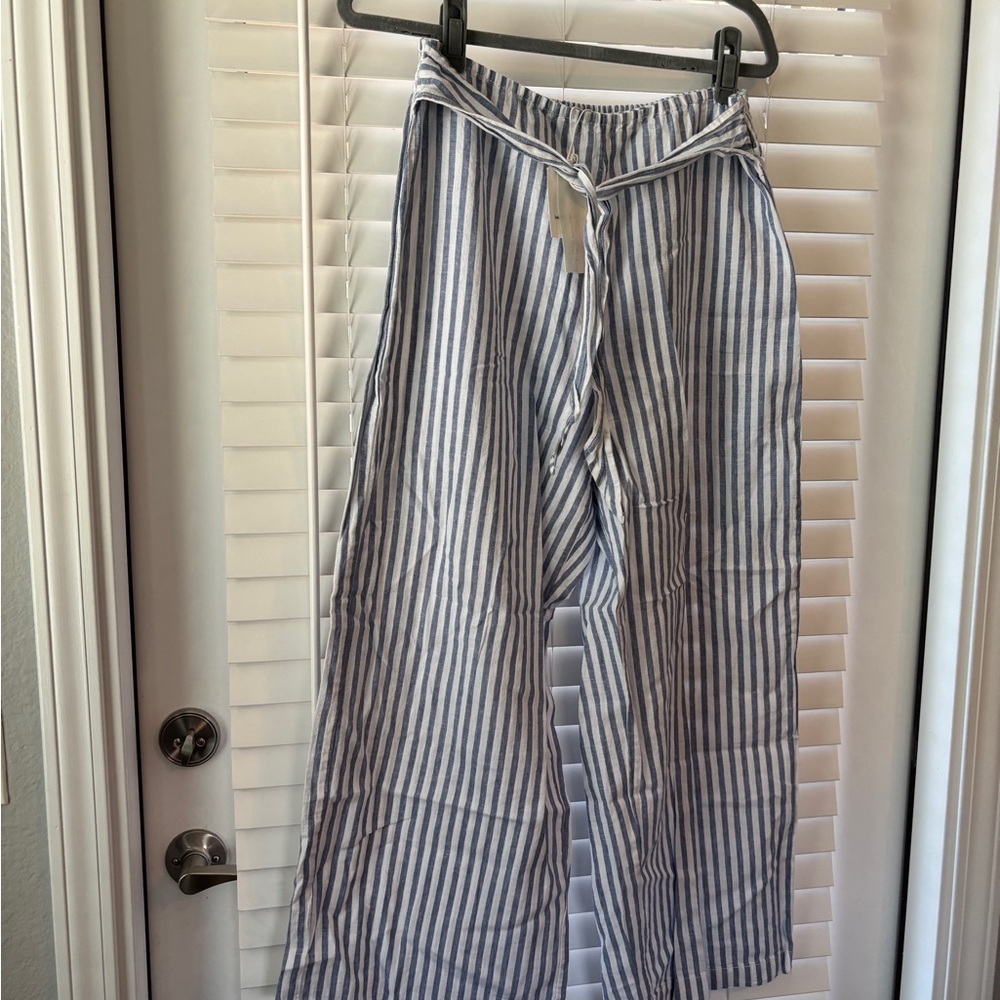 Striped Blue and White Beach Pants